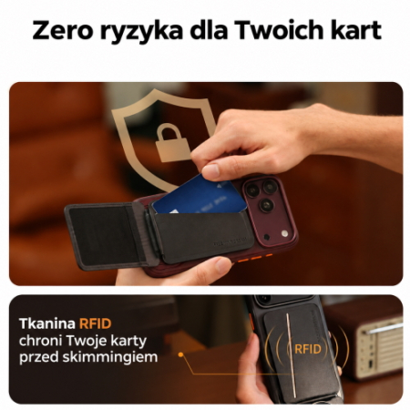 SmallRig 6731 BS-C1 - magnetyczny stojak/podstawka i portfel 2w1 do smartfona - funkcja RFID